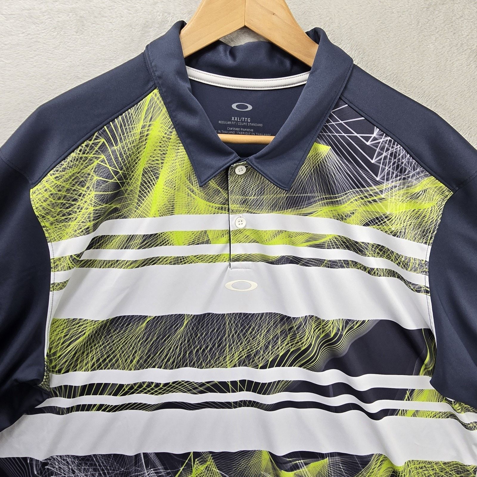 Oakley Oakley Polo Shirt XXL Aero Stripe Mashie Golf Performance Size US XXL / EU 58 / 5 - 2 Thumbnail