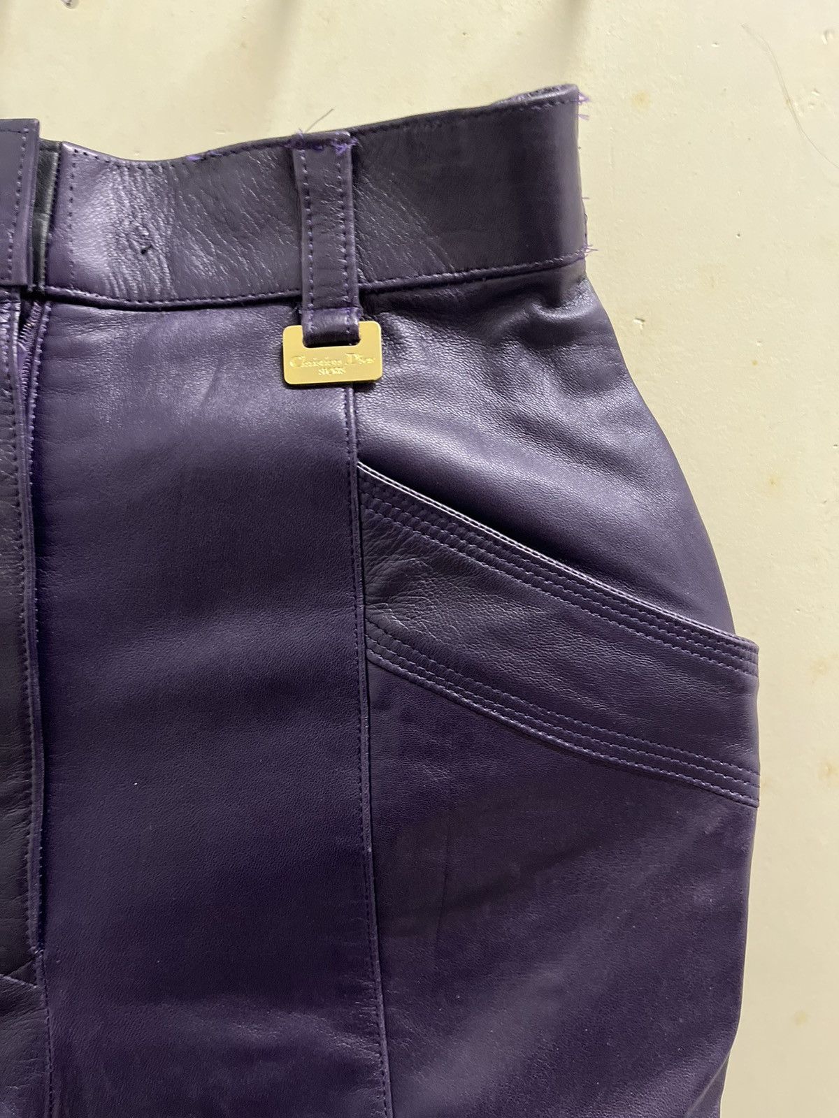 Christian Dior Monsieur × Dior Vintage 80s dior leather pant Size 26" / US 2 / IT 38 - 3 Thumbnail