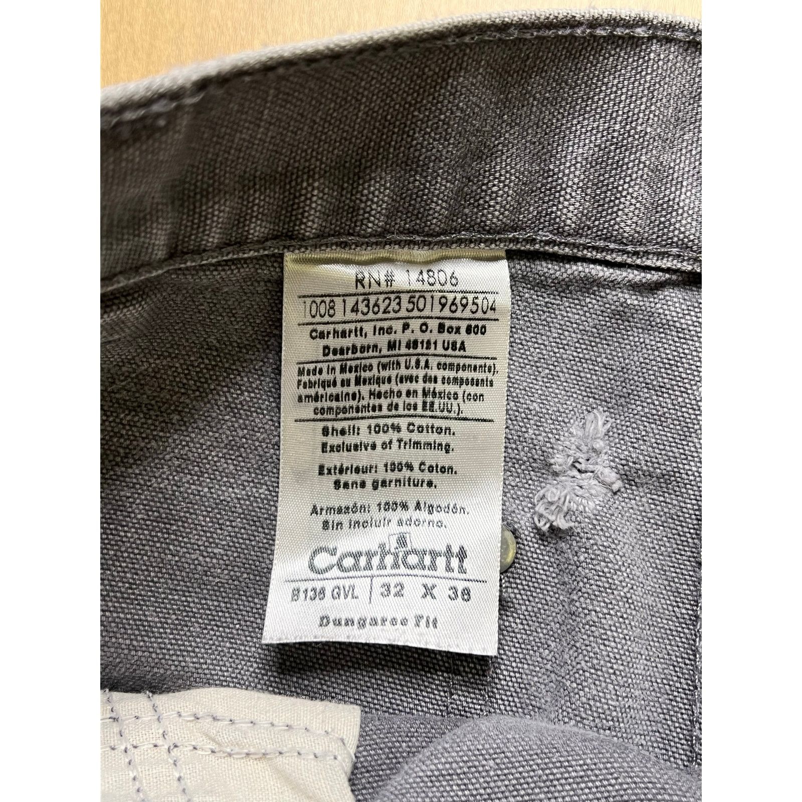 Carhartt Carhartt B139 GVL Gray Dungaree Double Knee Pants 32x32 Size US 32 / EU 48 - 5 Thumbnail