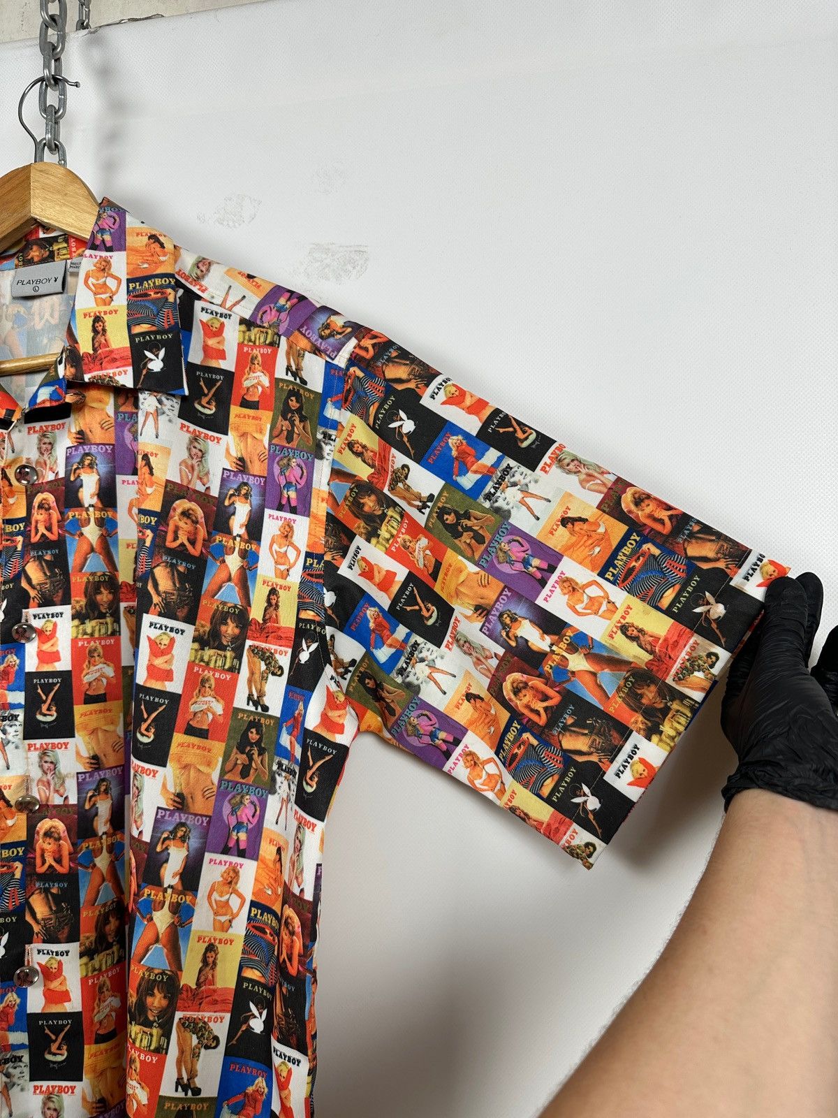 Playboy Vintage Playboy Magazine Cover All Over Print Button Shirt Size US L / EU 52-54 / 3 - 9 Thumbnail