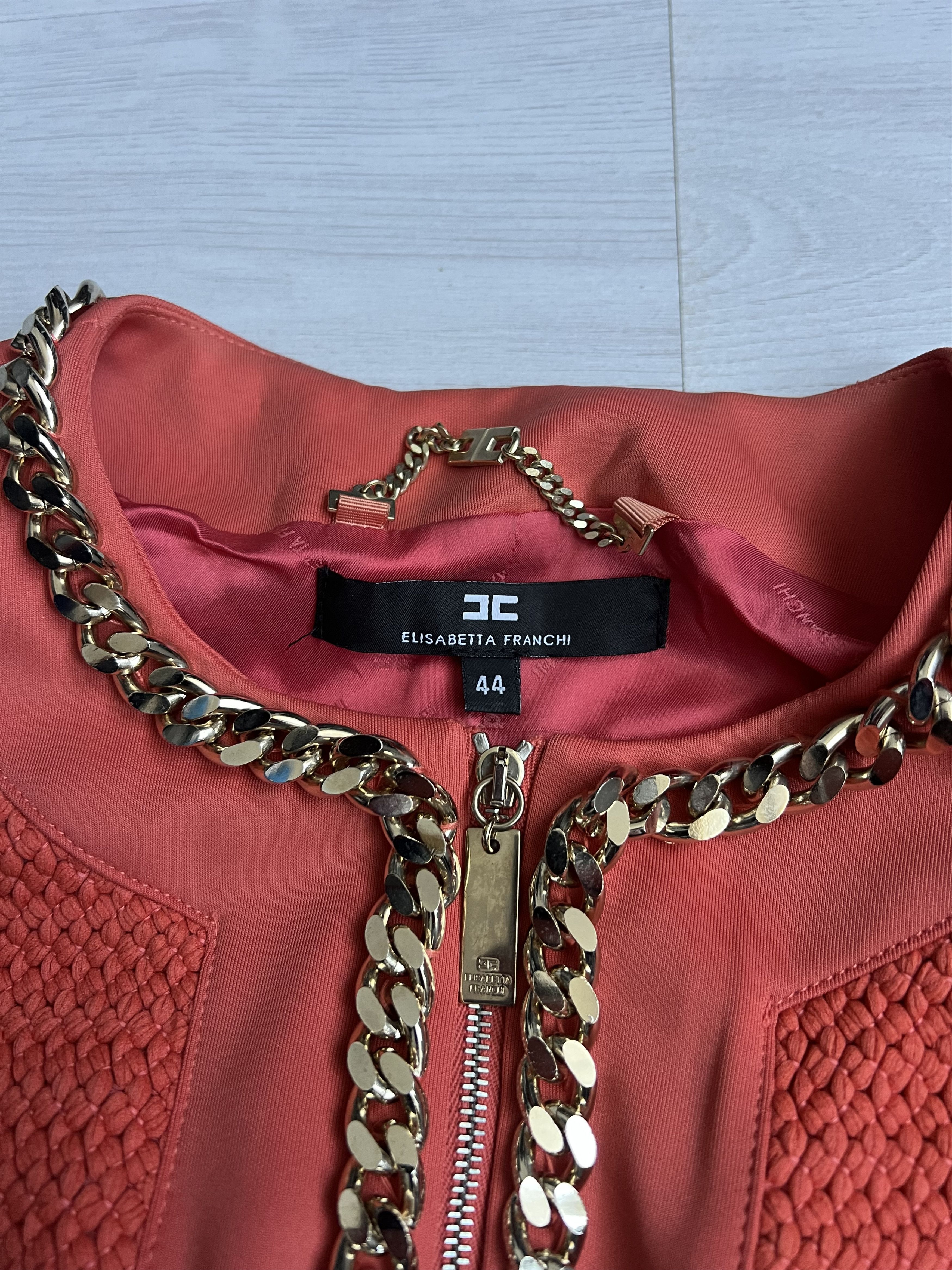 Elisabetta Franchi Elisabetta Franchi jacket / size 44 / Orange Size M / US 6-8 / IT 42-44 - 4 Thumbnail