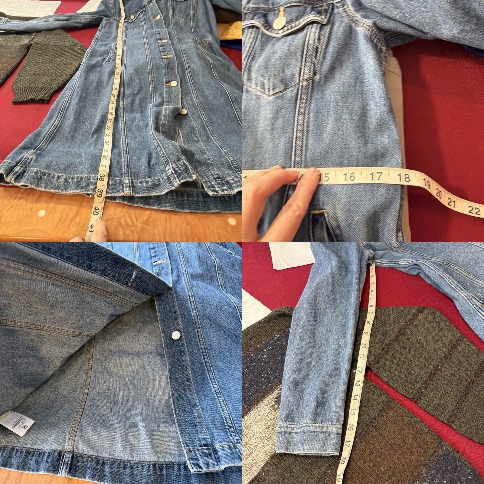 Gap VINTAGE Gap 1969 BLUE DENIM Shirt DRESS long sleeved button front Collar Flap Pockets M Size M / US 6-8 / IT 42-44 - 10 Thumbnail