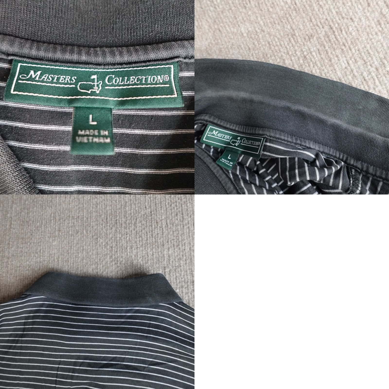 Vintage Masters Polo Shirt Mens Large Gray Striped Pima Cotton Clubhouse Collection Golf Button Collared Short Sleeve Embroidered Casual Regular Vintage? No Size US L / EU 52-54 / 3 - 8 Thumbnail