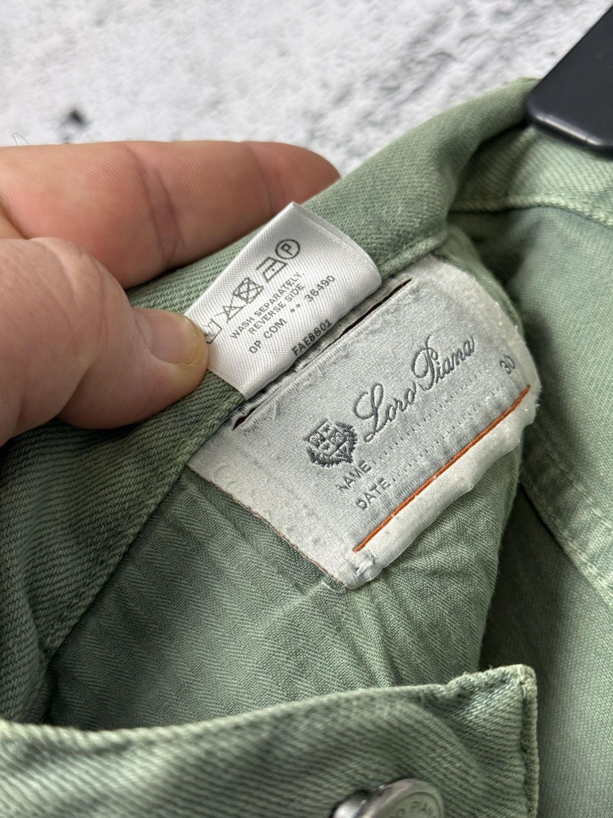 Loro Piana Loro Piana Green Jeans Denim Pants Chino Trousers Metal Logo Size US 30 / EU 46 - 18 Thumbnail