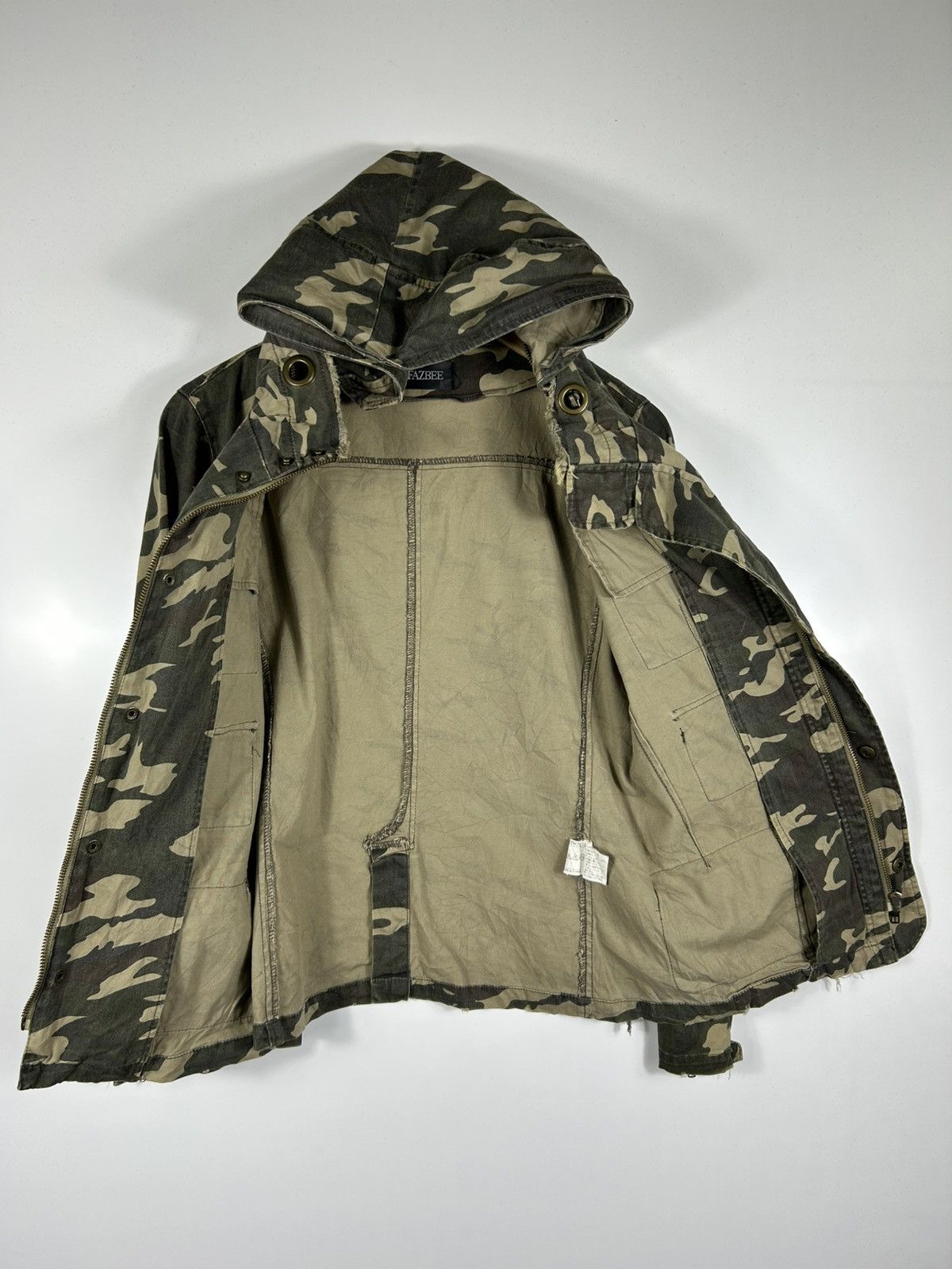 Japanese Brand ⚡️Vintage Fazbee Camo Hooded Multi Pocket Zipper Jacket Size M / US 6-8 / IT 42-44 - 10 Thumbnail