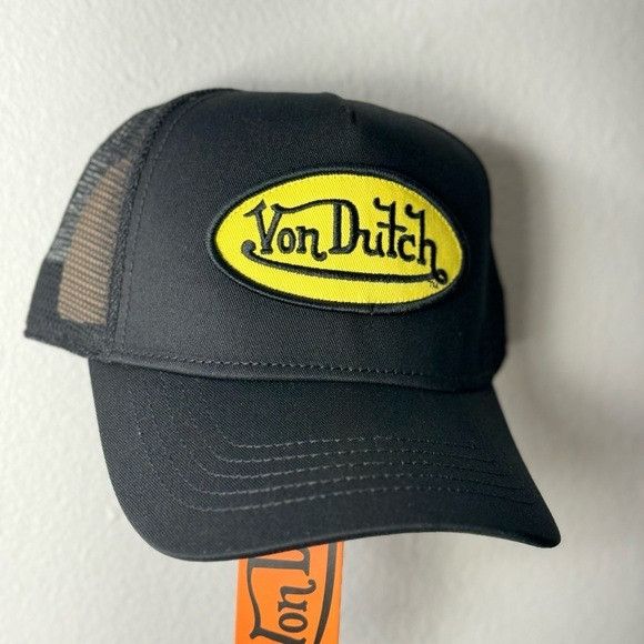 Von Dutch NWT VON DUTCH BLACK AND GOLD TRUCKER HAT CAP Size ONE SIZE - 3 Thumbnail