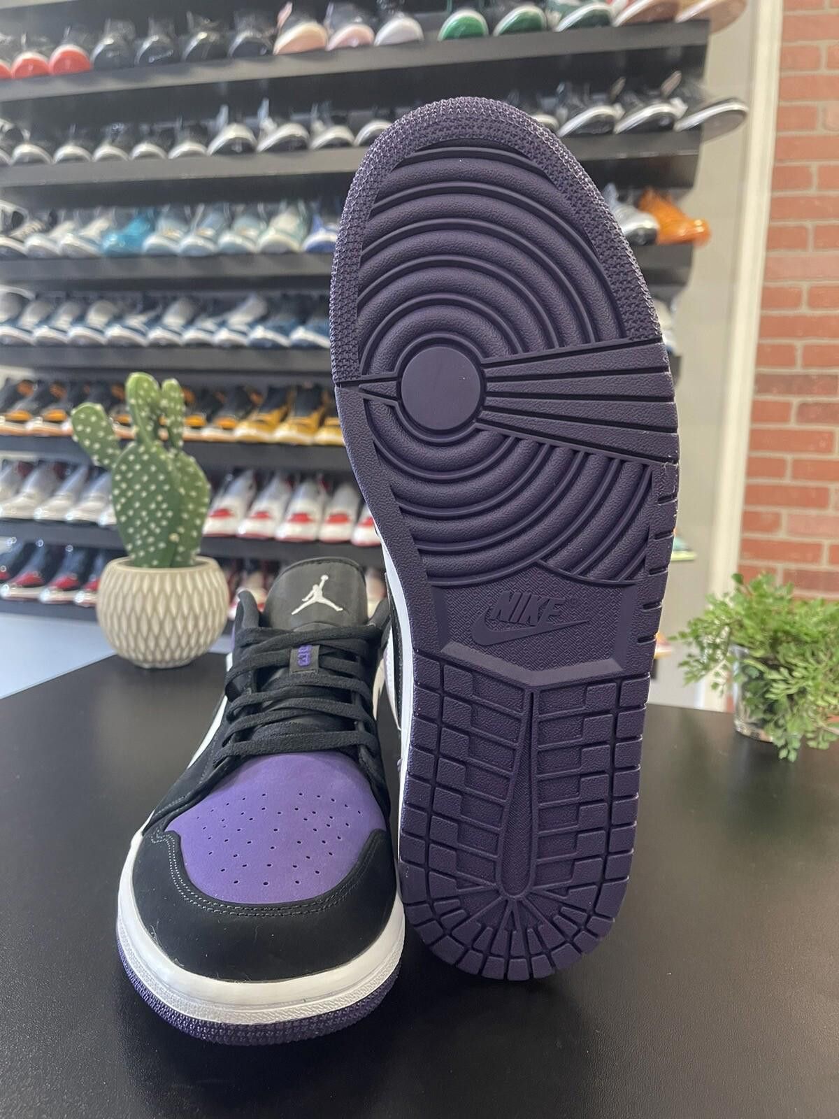 Jordan Brand Size 13 - Nike Air Jordan 1 Low Court Purple 553558-125 Size US 13 / EU 46 - 10 Thumbnail