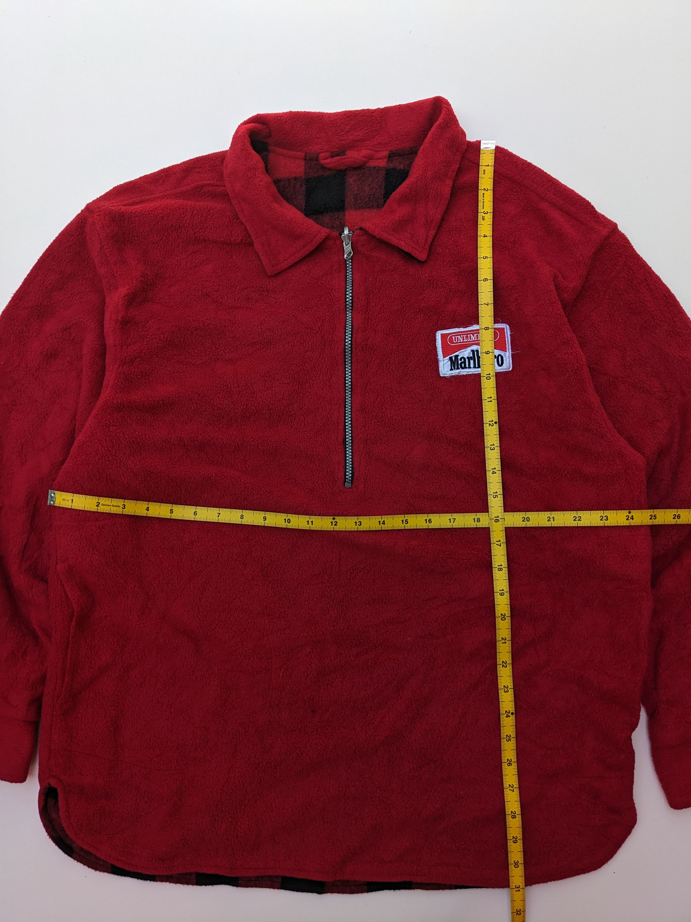 Marlboro Vintage Malboro halfzipper reversible jacket Size US XL / EU 56 / 4 - 9 Thumbnail