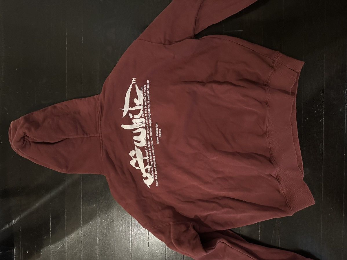 Off-White Off White white paint over script hoodie Size US M / EU 48-50 / 2 - 2 Thumbnail