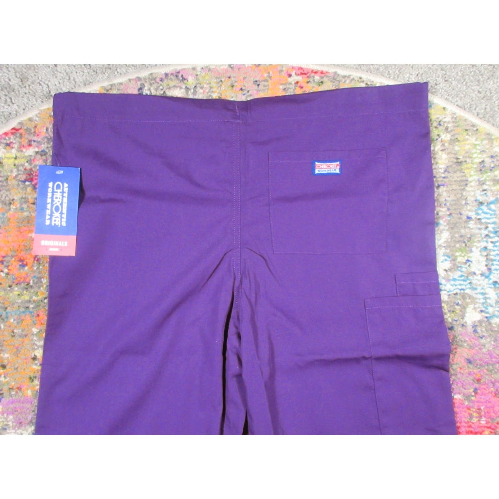 Cherokee Cherokee Workwear Scrub Pants Unisex Adult Small Eggplant Purple Originals NEW Size US 29 - 4 Thumbnail
