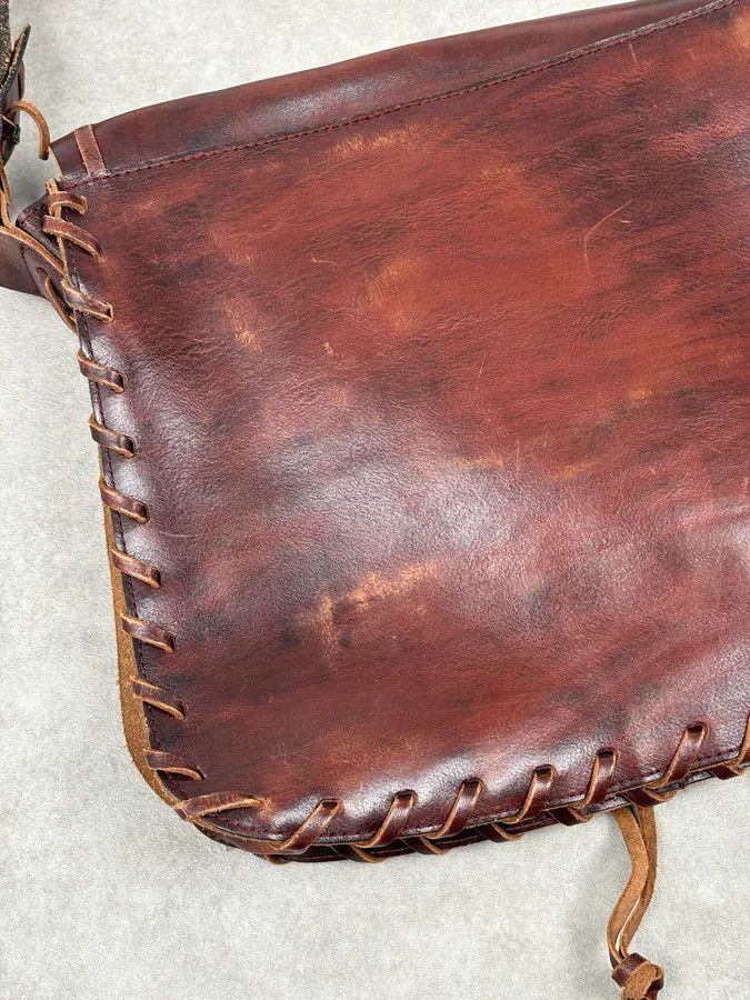 Dsquared2 2000s Dsquared2 Brown Leather Studded Crossbody Bag Size ONE SIZE - 6 Thumbnail