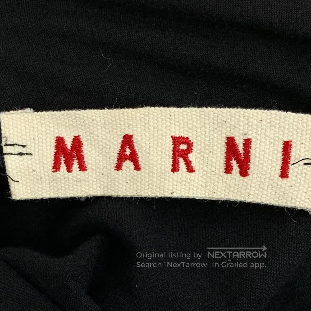 Marni MARNI Black flared cotton V-neck sleeveless dress| Size S / US 4 / IT 40 - 5 Thumbnail