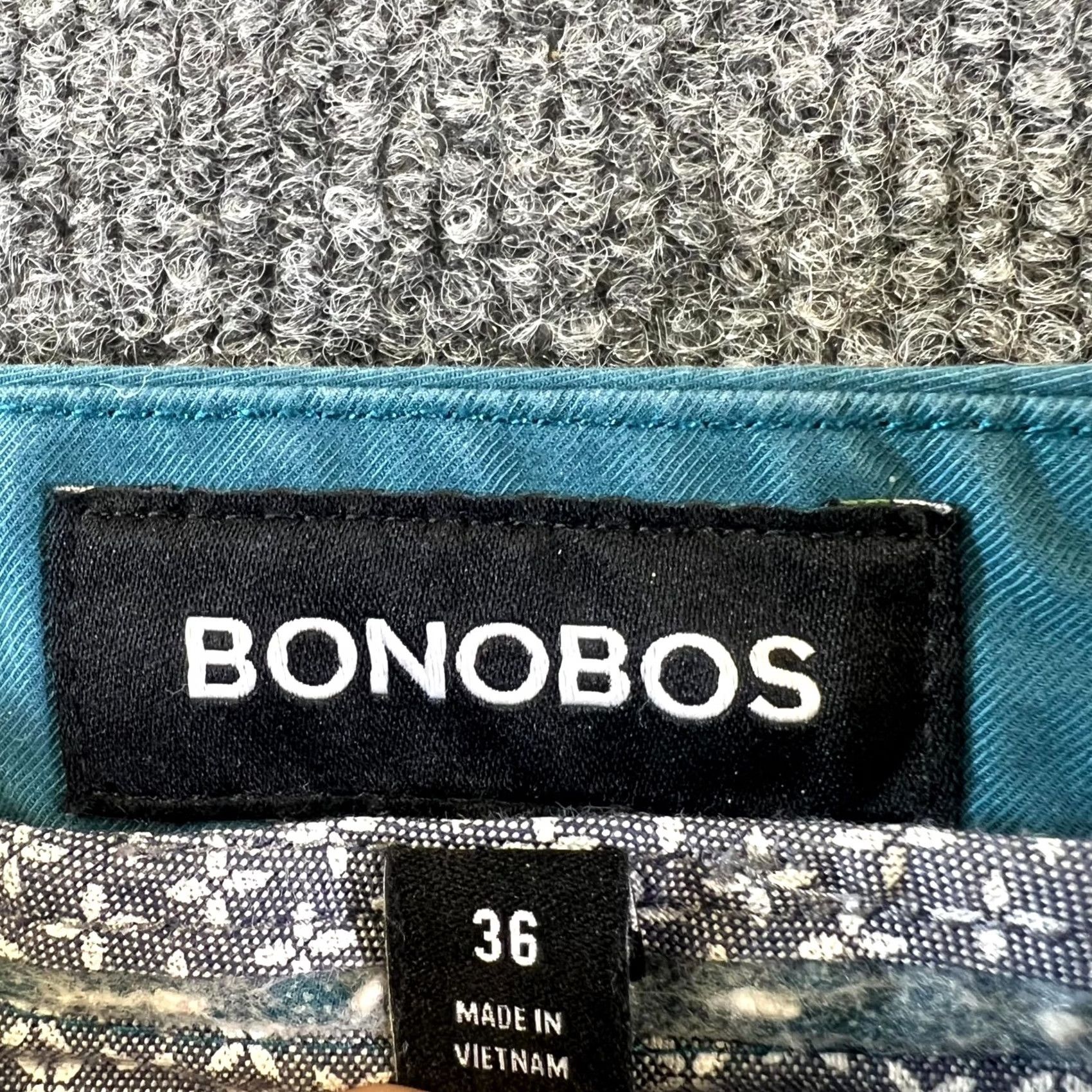 Bonobos Bonobos Shorts Mens 36 Blue Cotton Flat Front Inseam Chino Golf Performance Size US 36 / EU 52 - 6 Thumbnail