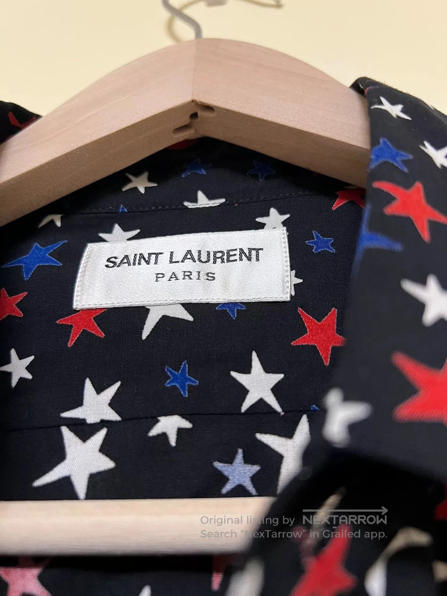 Saint Laurent Paris Saint Laurent Star Print Silk Shirt. Size S / US 4 / IT 40 - 6 Thumbnail