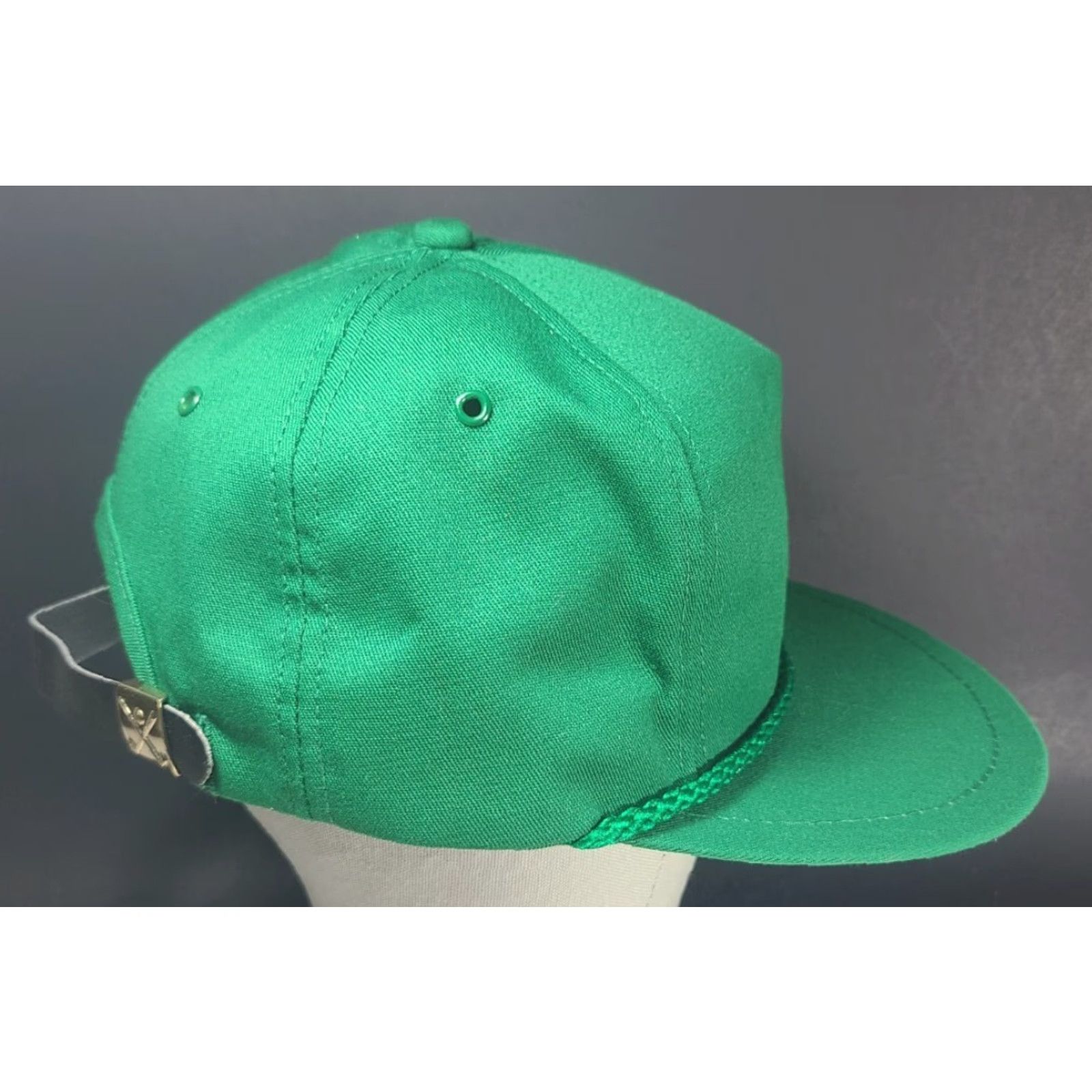 J Brand VINTAGE K Brand Pioneer Seed Hat Cap Farmer Trucker Rope Leather Strap USA Green Adjustable Baseball Cap Mens Size ONE SIZE - 6 Thumbnail