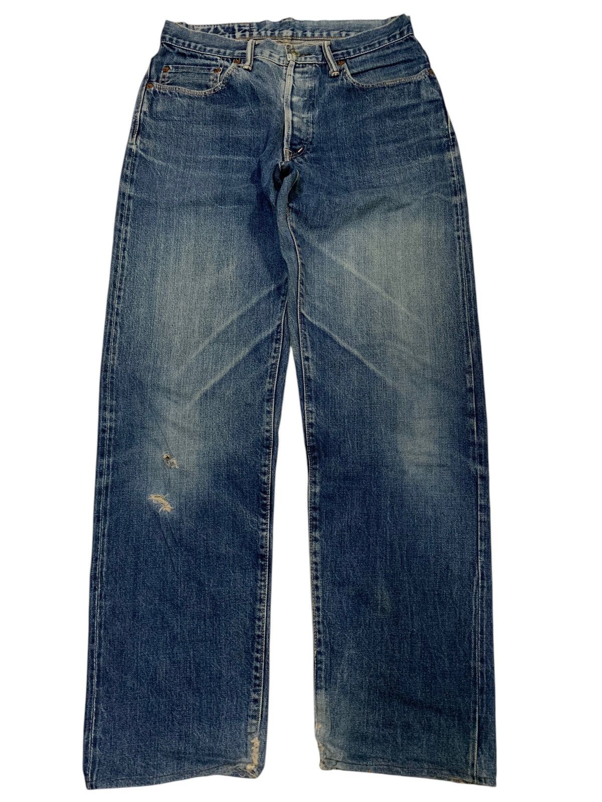 HR MARKET SELVEDGE BUTTON FLY JAPANESE DISTRESSED DENIM