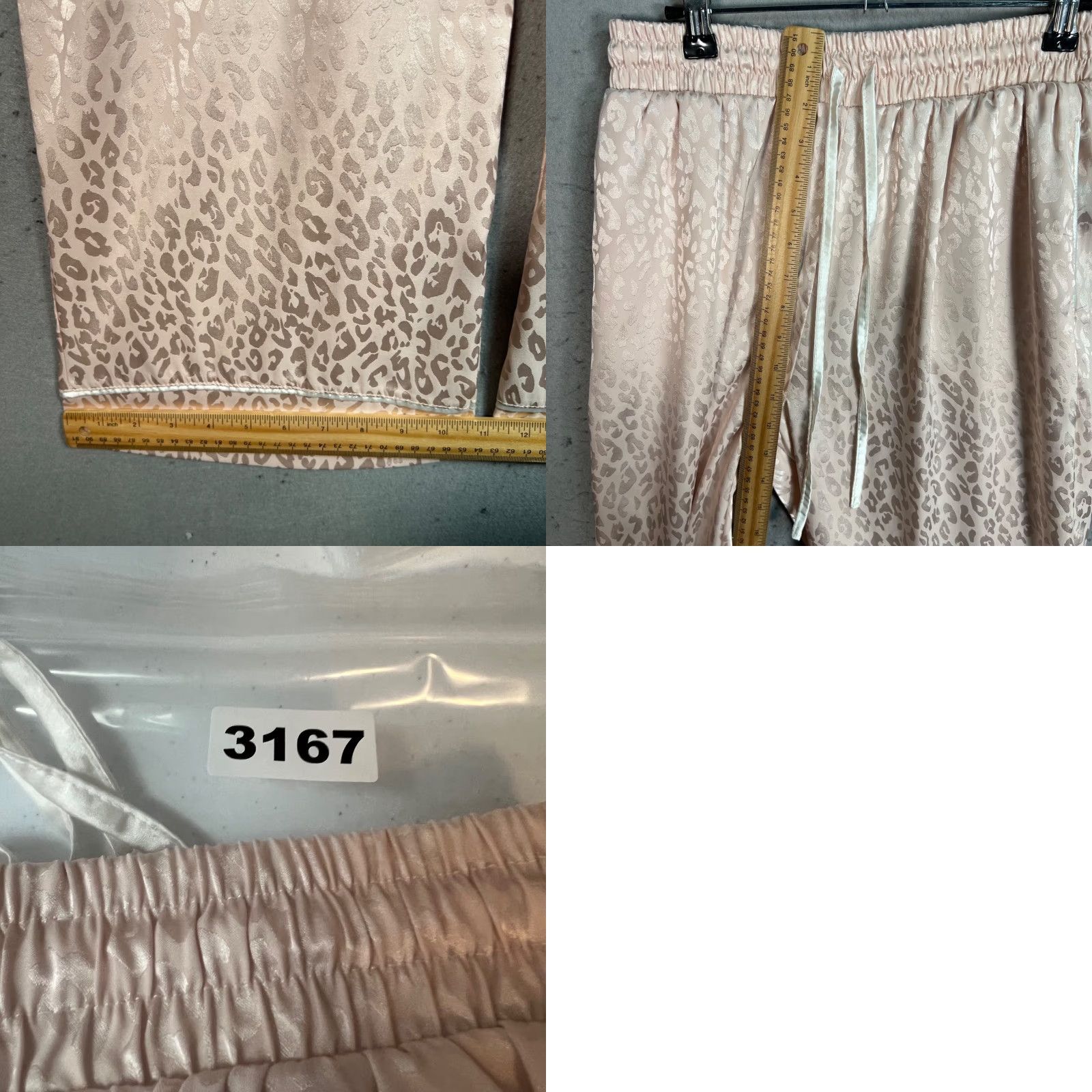 BCBGeneration BCBGMAXAZRIA Womens Size Small Pink Leopard Satin Lounge Pants Size 28" / US 6 / IT 42 - 8 Thumbnail