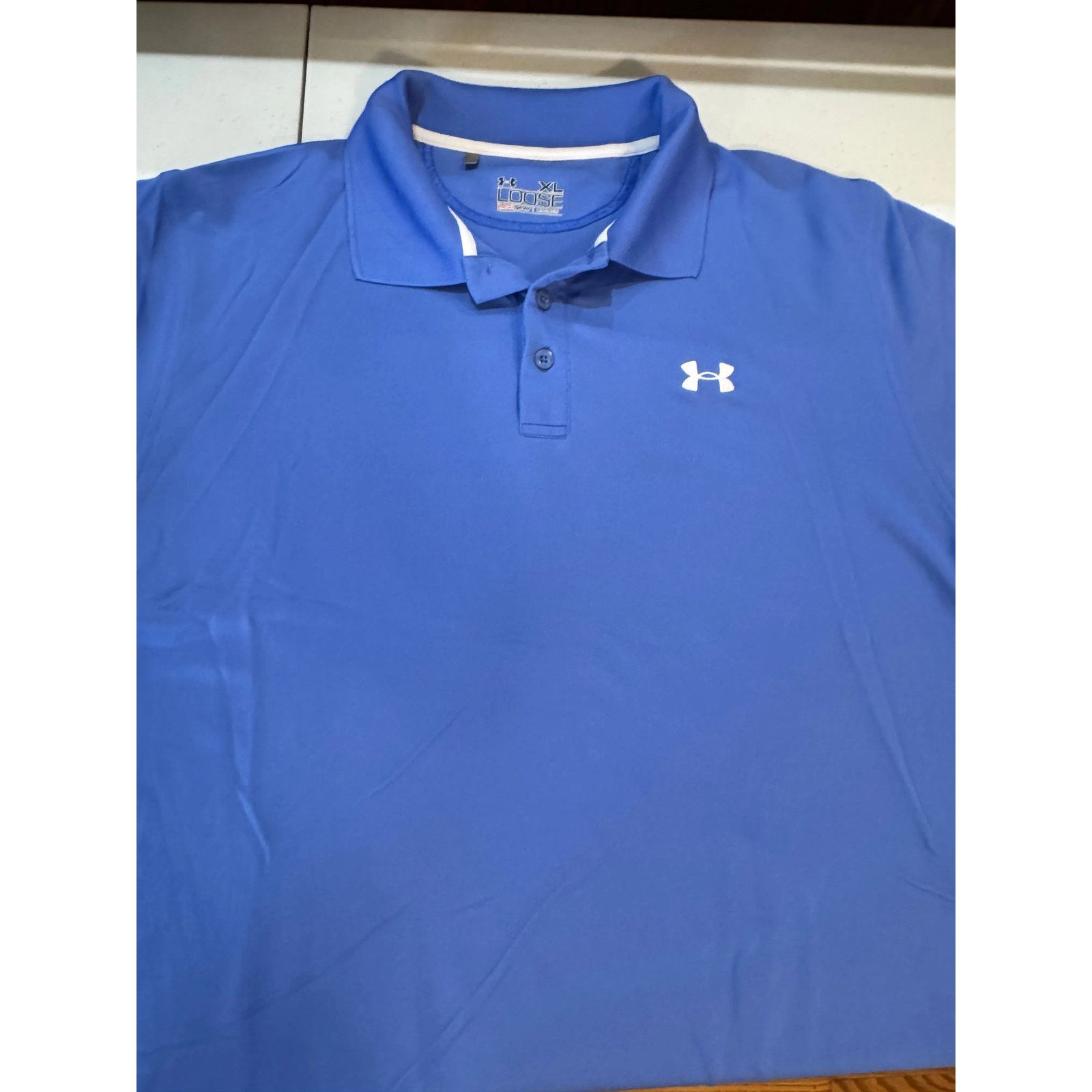Under Armour Under Armour Mens Golf Polo Shirt XL Blue Loose Fit Athletic Size US XL / EU 56 / 4 - 2 Thumbnail