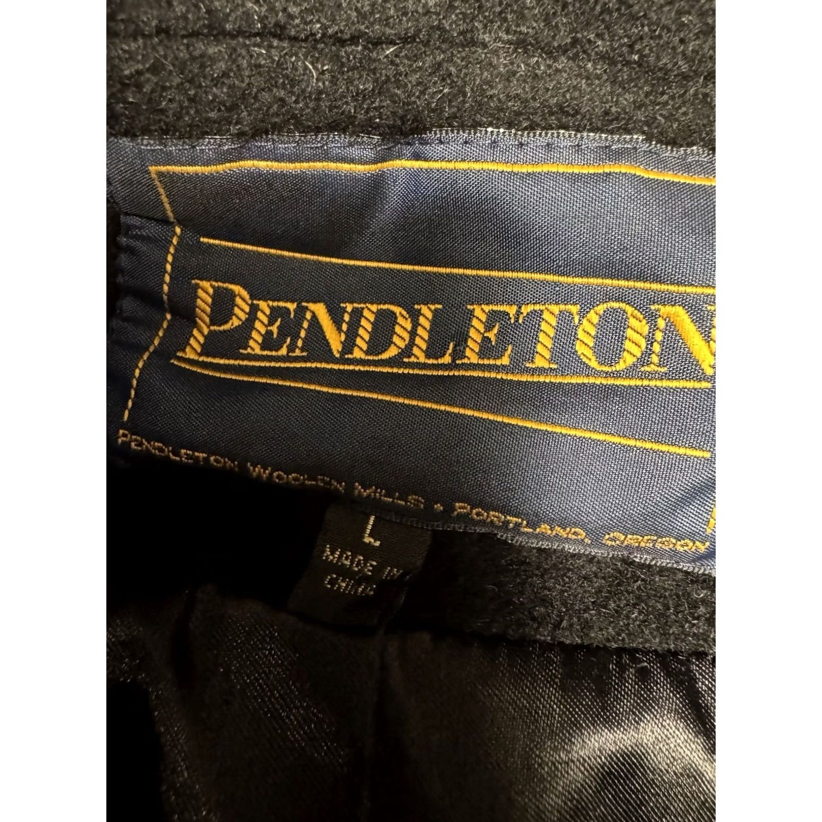 Pendleton Pendleton Jacket Black Wool Blend Button Up L Large Men Overcoat Wool Size US L / EU 52-54 / 3 - 5 Thumbnail