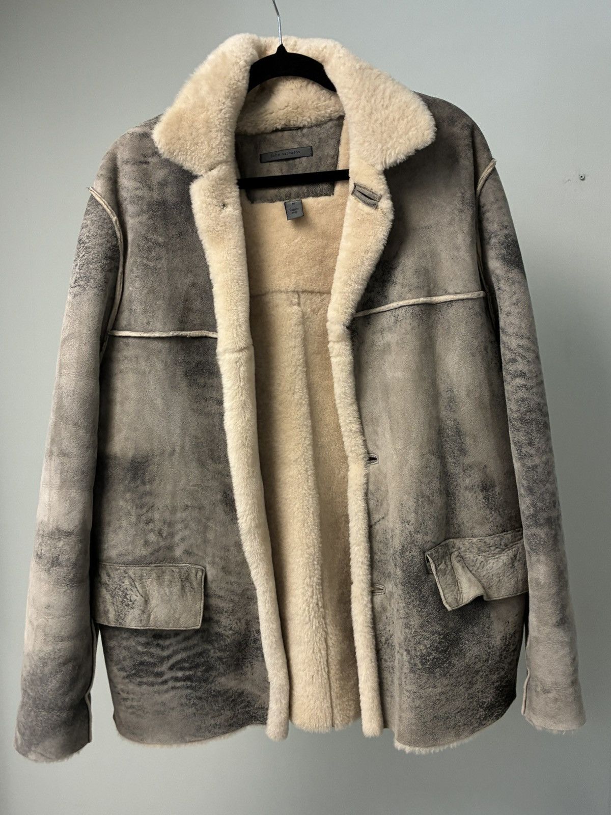 John Varvatos Shearling Coat EU 50 USA 40 Size US M / EU 48-50 / 2 - 11 Thumbnail