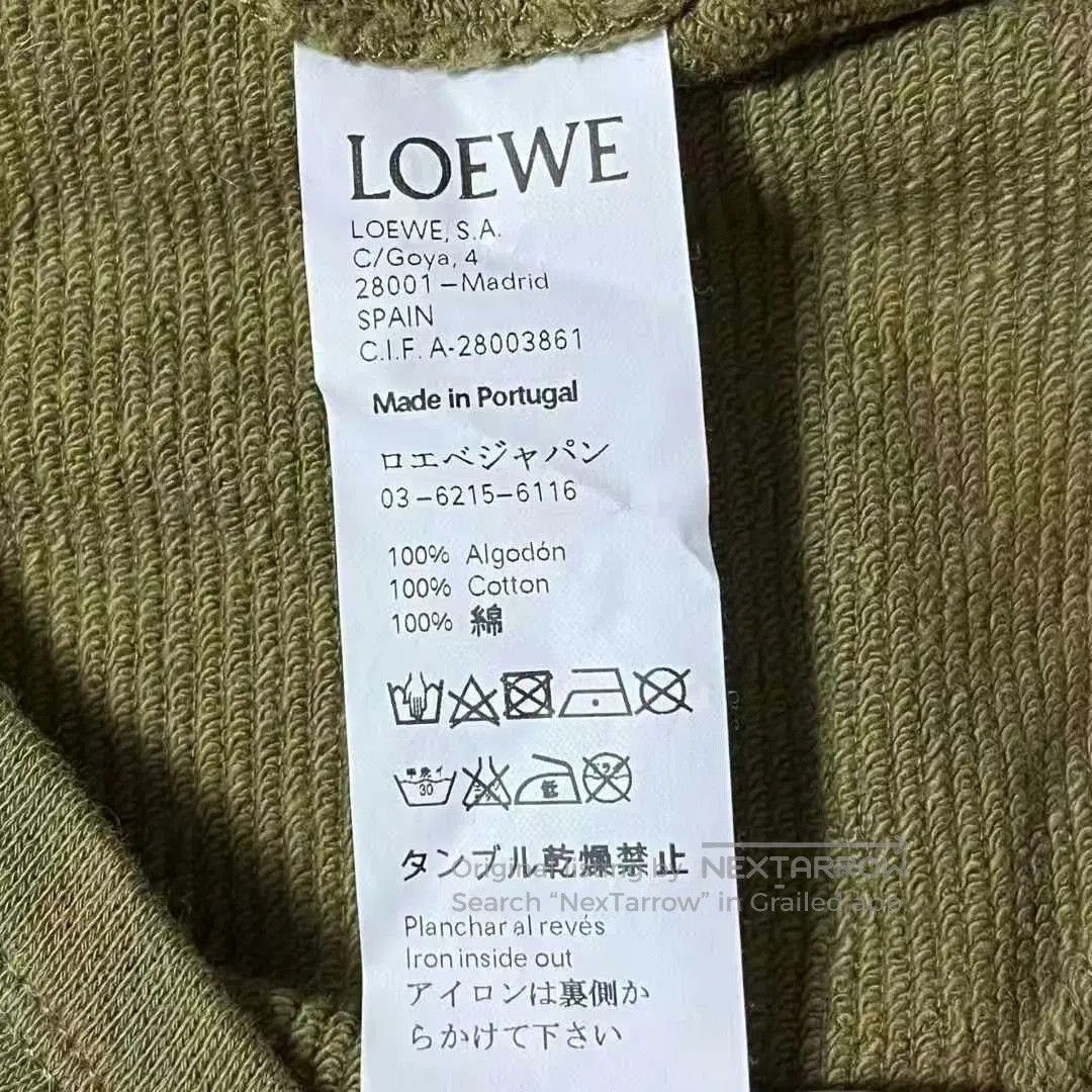 Loewe Loewe Olive Green Logo Sweatshirt T-shirt. Size US S / EU 44-46 / 1 - 4 Thumbnail