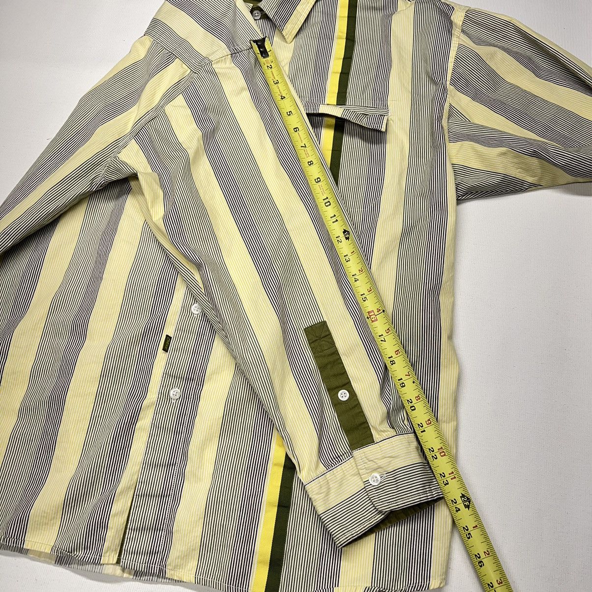 Akademiks Akademiks Button Shirt Striped Yellow Collared Pocket Y2K Size US XL / EU 56 / 4 - 23 Thumbnail