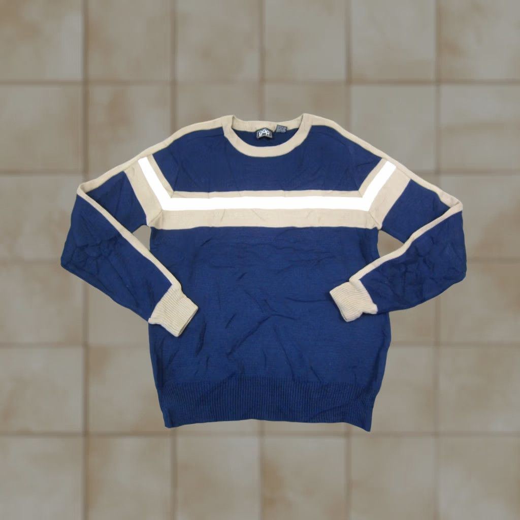 Gap VINTAGE Gap Sweater Mens L Blue True Striped Crewneck Knit Acrylic 70s Size US L / EU 52-54 / 3 - 1 Thumbnail