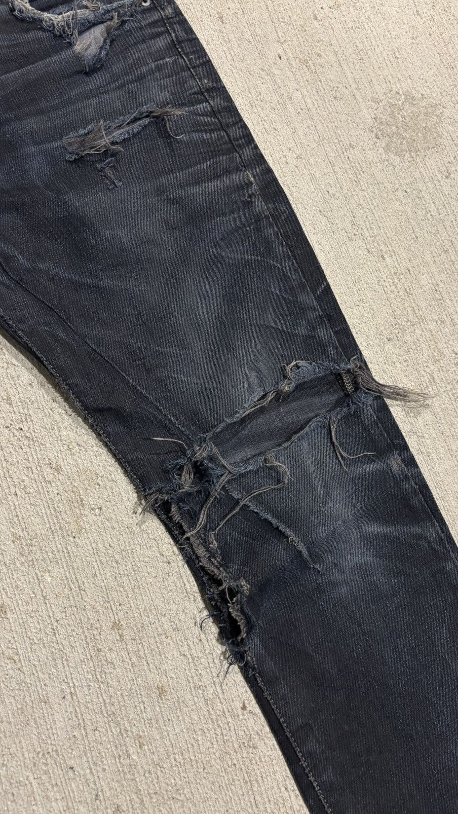 Rick Owens Drkshdw Rick Owens Distressed Detroit Cut Denim Size US 32 / EU 48 - 5 Thumbnail