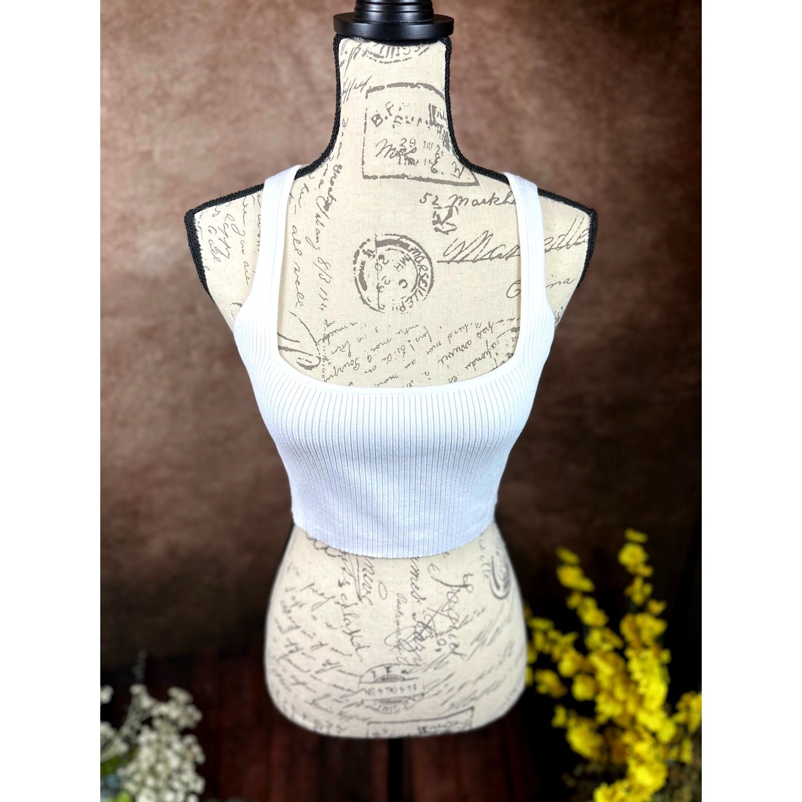Other Lita by Ciara True Rib Crop Top - White - size M Size M / US 6-8 / IT 42-44 - 6 Thumbnail