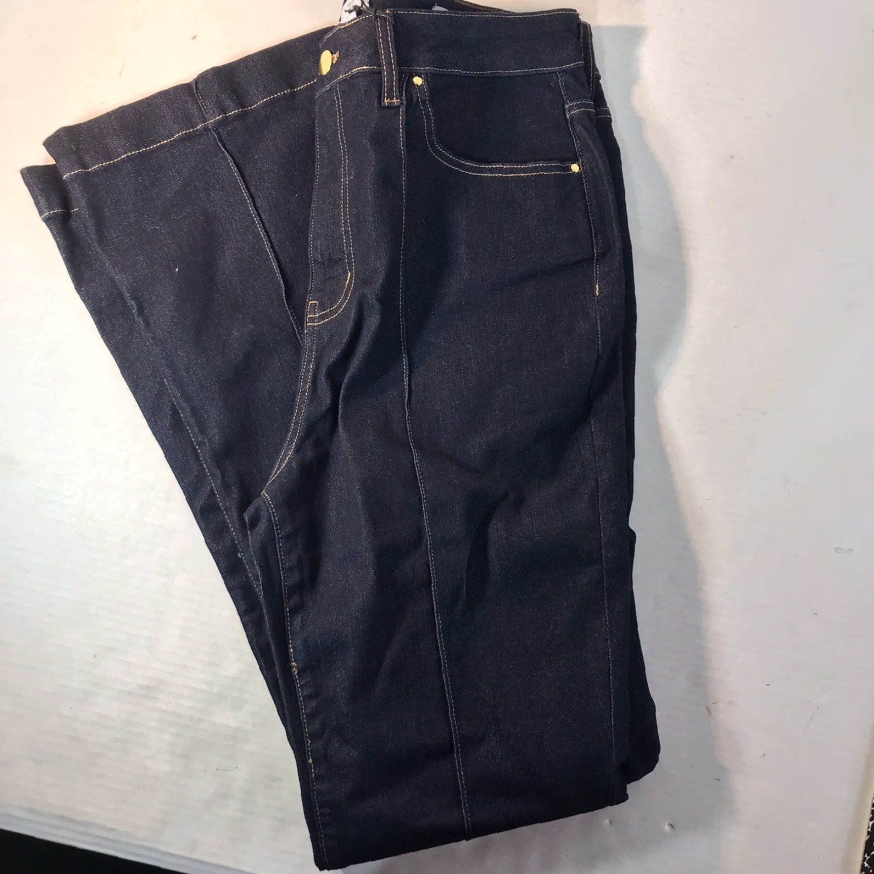 Forever 21 VINTAGE Forever 21 High Rise Flare Jeans Womens Size 33 Blue Denim Slim Fit 90s Bohemian Size 24" / US 00 / IT 34 - 5 Thumbnail