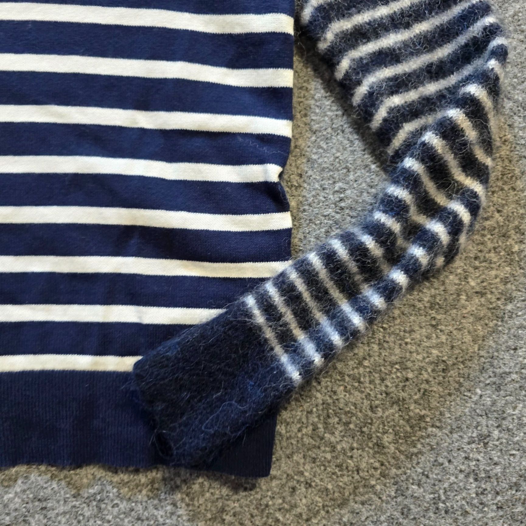 Madewell Madewell Sweater Women Size S Blue White Striped Mohair Back Casual Nautical Pullover Crew Neck Long Sleeve Knit Regular Size S / US 4 / IT 40 - 3 Thumbnail