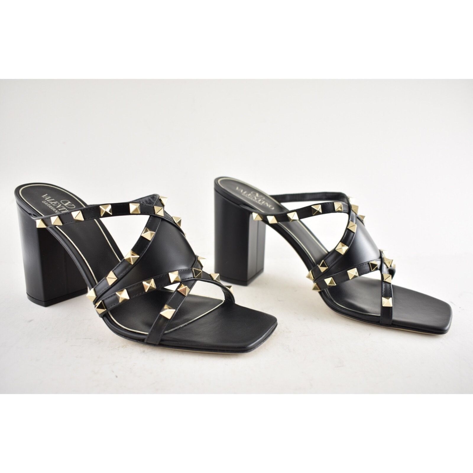Valentino Valentino Rockstud Crisscross Leather Black Strappy Pump Size US 9.5 / IT 39.5 - 4 Thumbnail