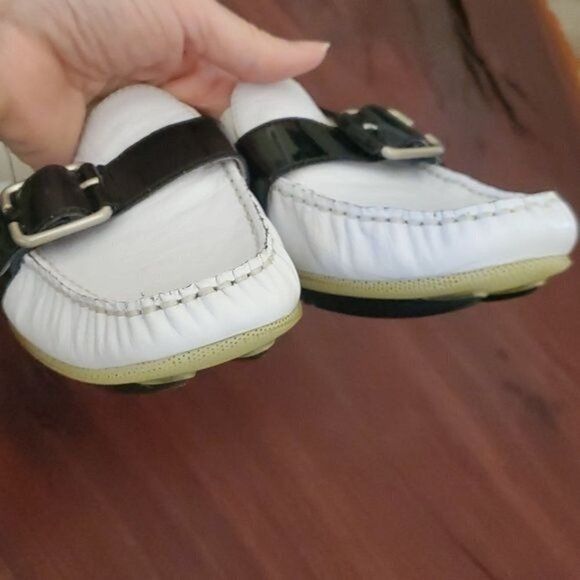 Vintage ASGI White & Black Leather Sz. 7 Mule Loafer Size US 7 / IT 37 - 7 Thumbnail
