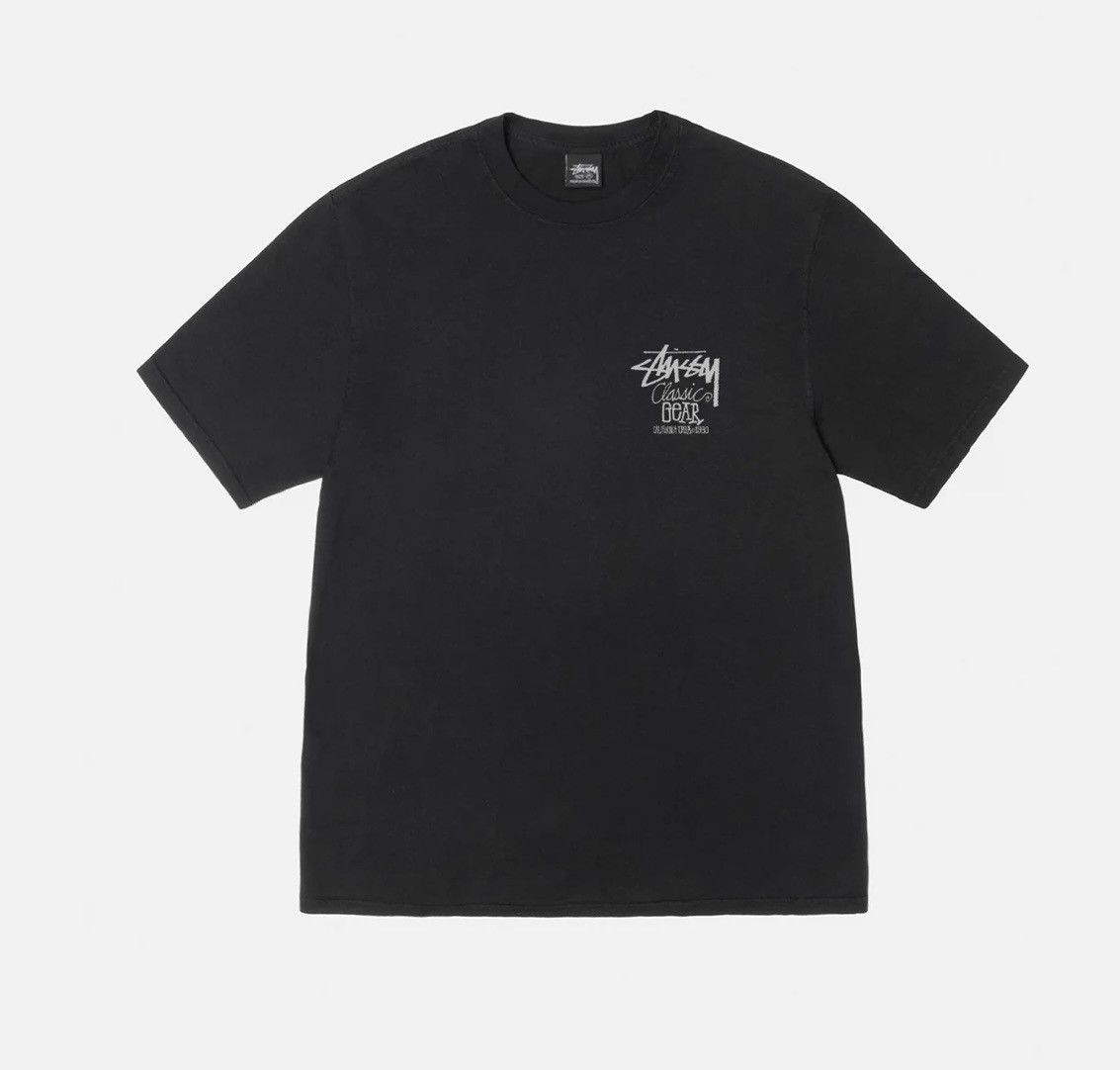 Stussy 🎱 Stussy Classic Gear Pigment Dyed Tee Shirt 2XL Black XXL 🎱 Size US XXL / EU 58 / 5 - 2 Thumbnail