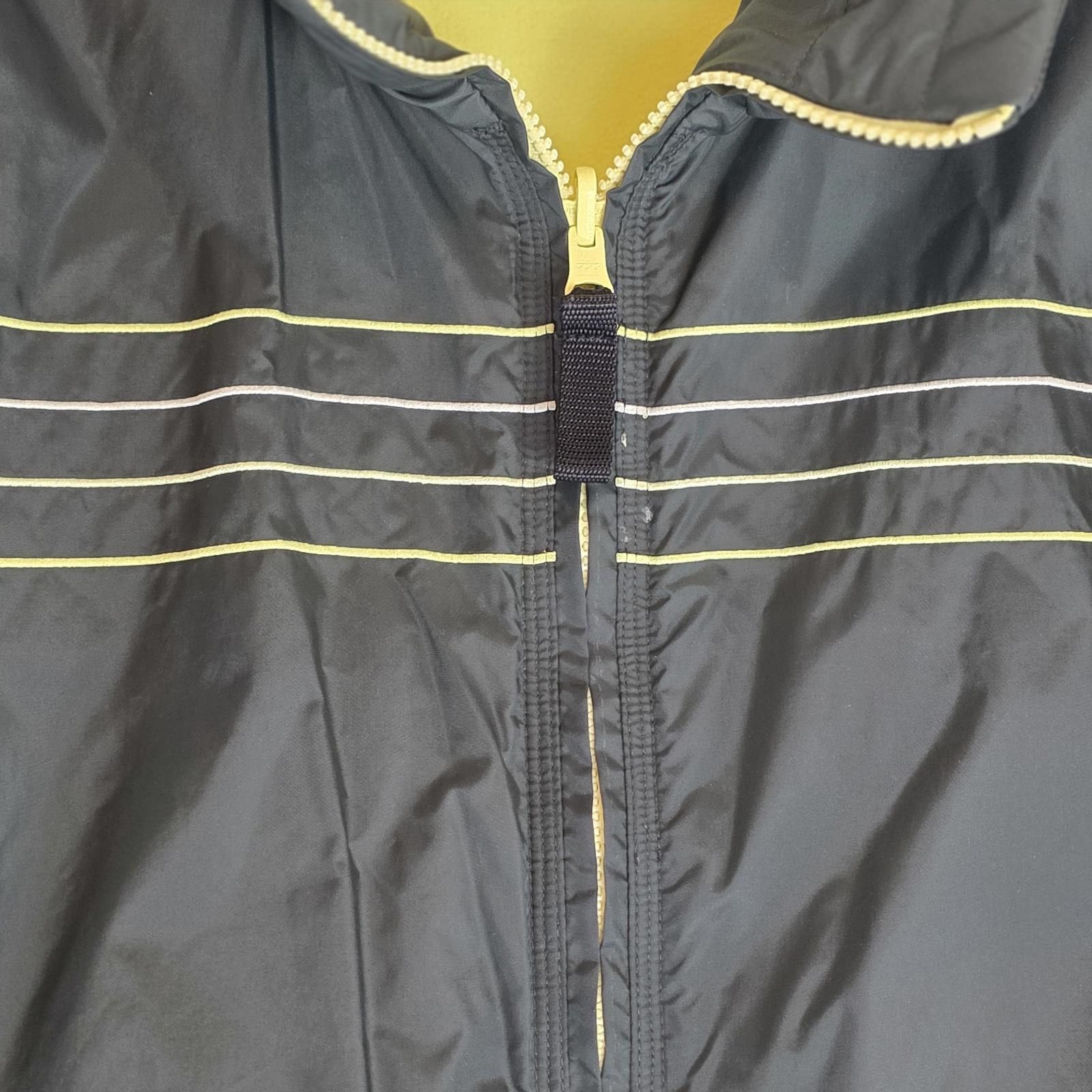 Unknown London Retro Reversible 90s Green Neon Yellow Lime Puffer Jacket Size L / US 10 / IT 46 - 3 Thumbnail
