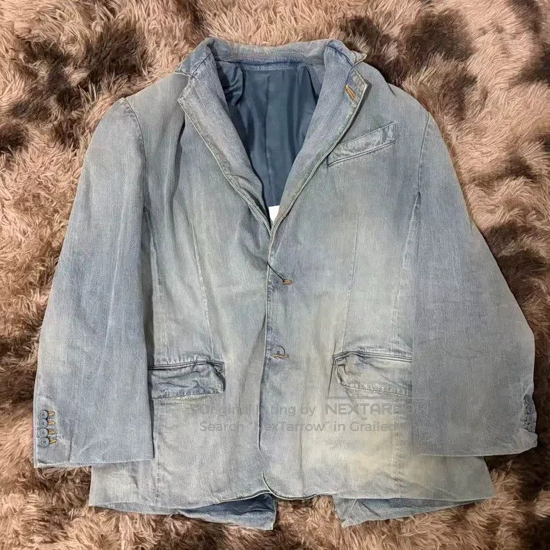 Balenciaga Balenciaga Sleeve Badge Mud Dye Distressed Blazer Jacket Size US M / EU 48-50 / 2 - 1 Thumbnail