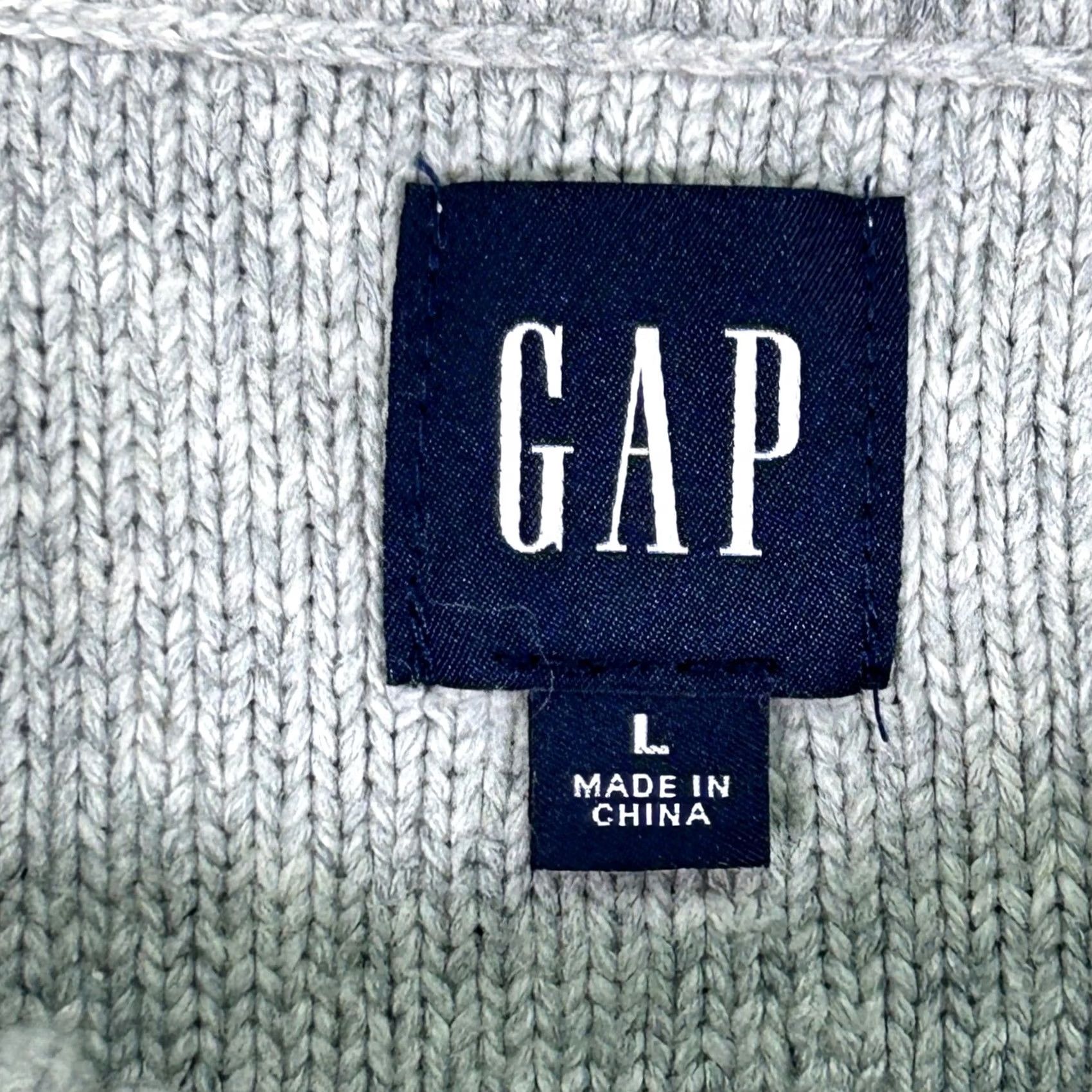 Gap GAP Cable Knit Mock Neck Sweater Pullover Gray Cotton Blend Womens Large Size L / US 10 / IT 46 - 5 Thumbnail