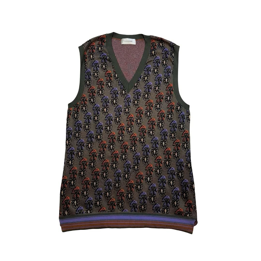 Wales Bonner AW19 Jacquard Mushroom Sweater Vest Size US L / EU 52-54 / 3 - 1 Thumbnail