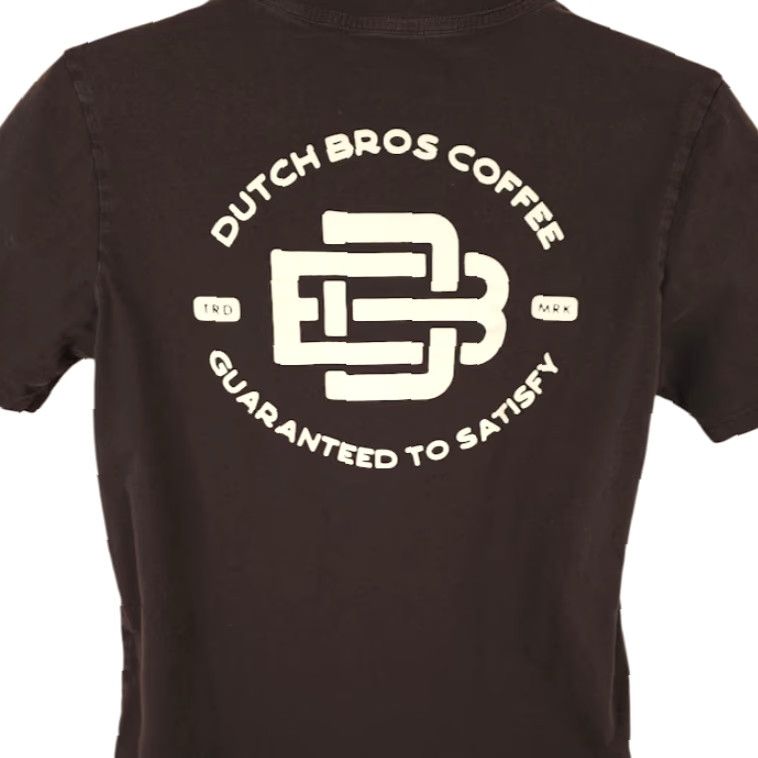 Vintage Dutch Bros Coffee T Shirt Mens Size Small Brown Snack Tee Size US S / EU 44-46 / 1 - 2 Thumbnail