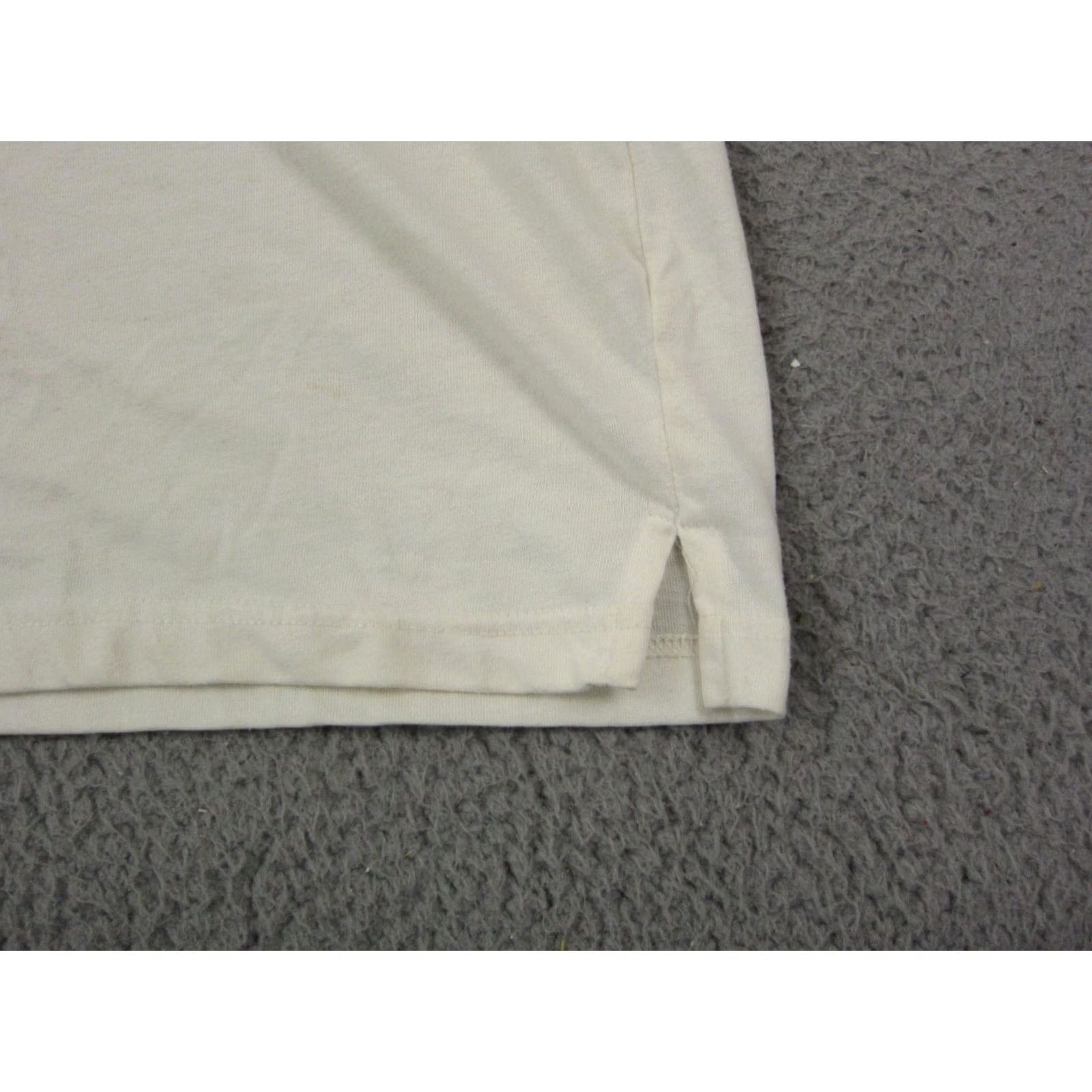 Basic Editions VINTAGE Basic Editions Polo Shirt Womens L Beige Golf Crest 80s 90s Casual Slim Short Sleeve Collared Polo Womens Size L / US 10 / IT 46 - 5 Thumbnail