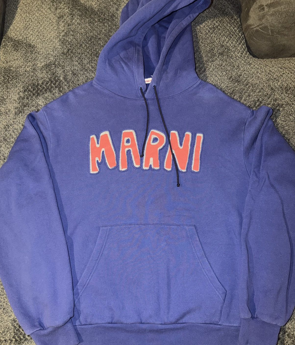 Marni Marni cutoff logo brushed hoodie Size US M / EU 48-50 / 2 - 2 Thumbnail