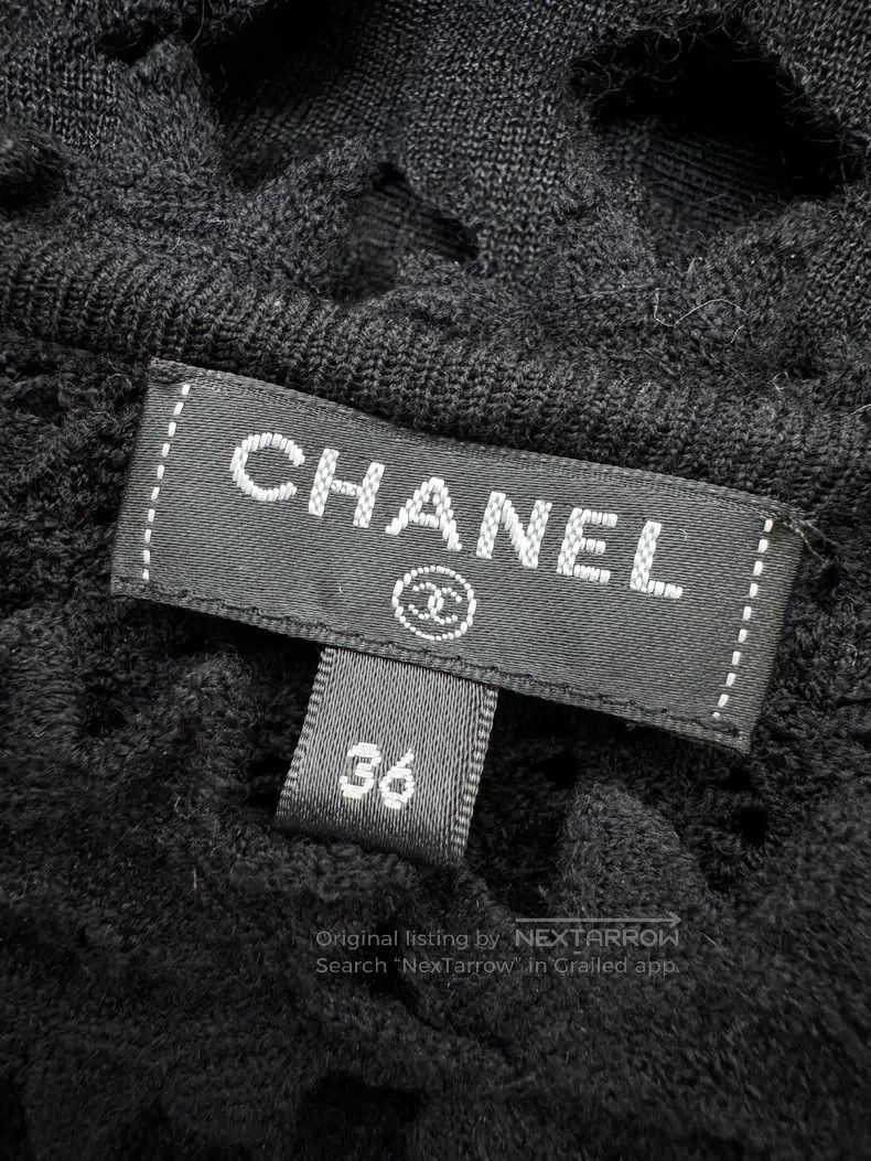 Chanel Chanel 17A Metropolis series black hollow knitted dress Size XS / US 0-2 / IT 36-38 - 4 Thumbnail