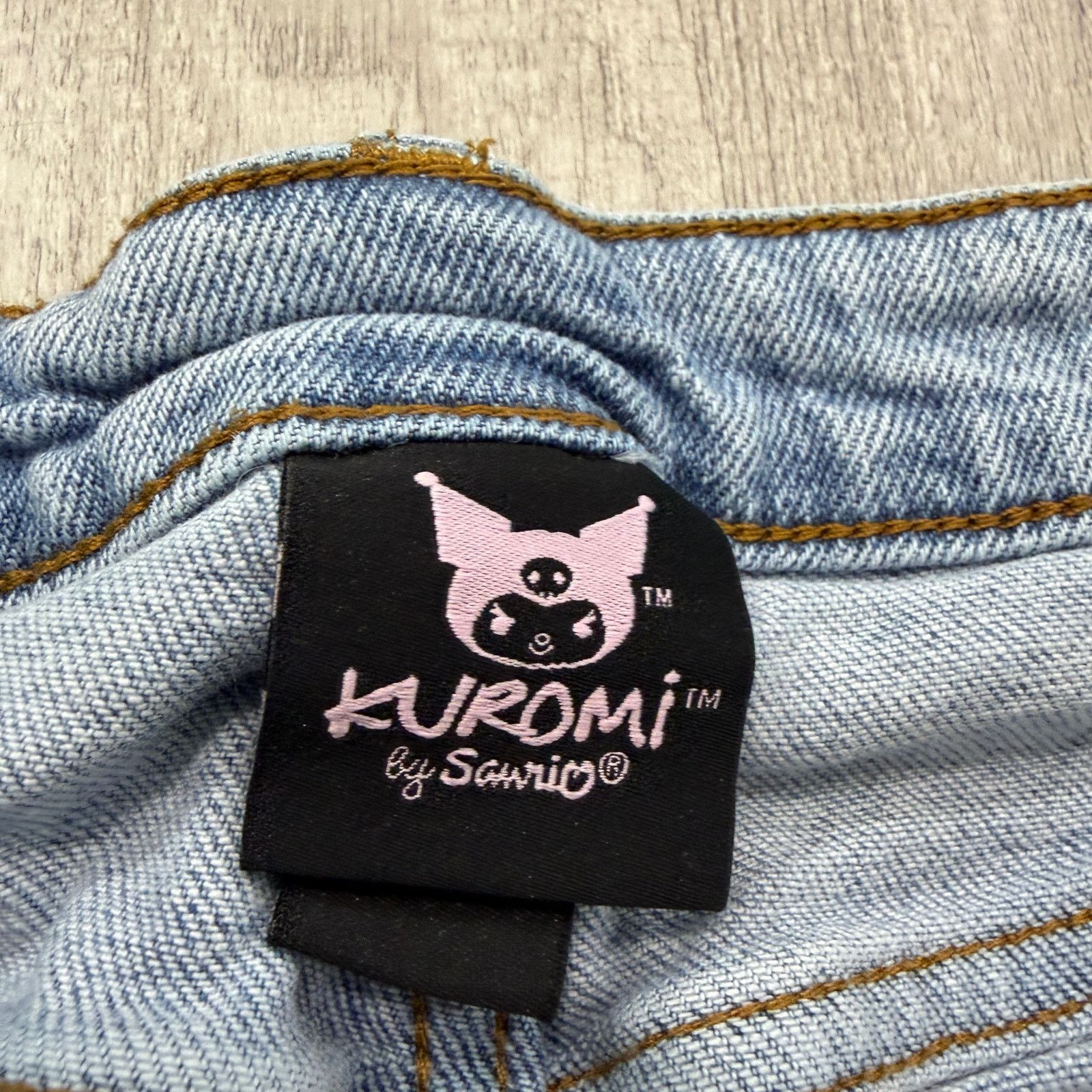 Vintage My Melody & Kuromi Wide Leg Jeans Women's 19 (Fits 36x29) Size 36" / US 14 / IT 50 - 5 Thumbnail