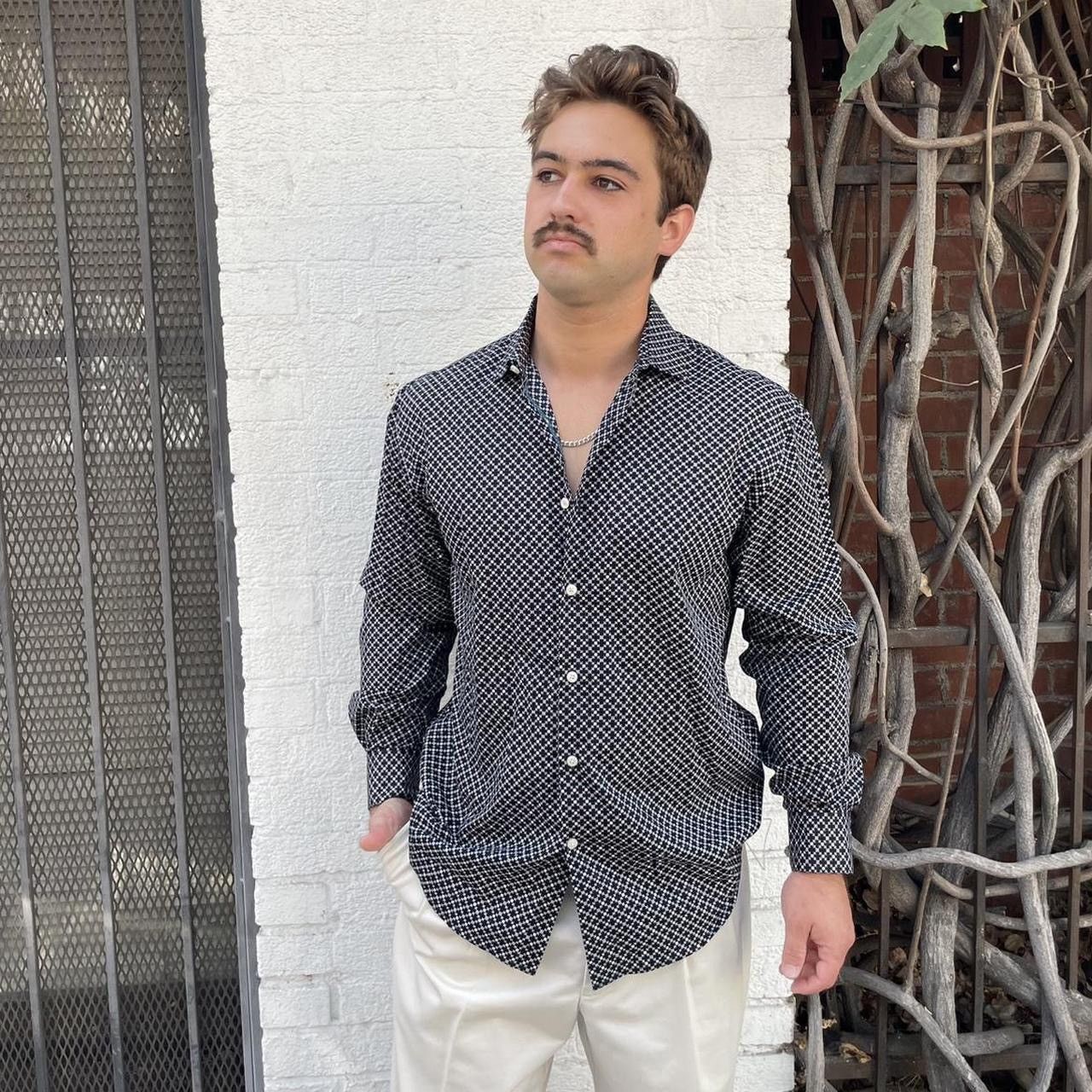Perry Ellis Perry Ellis Classic black and white button-up shirt sx L Size US L / EU 52-54 / 3 - 3 Thumbnail