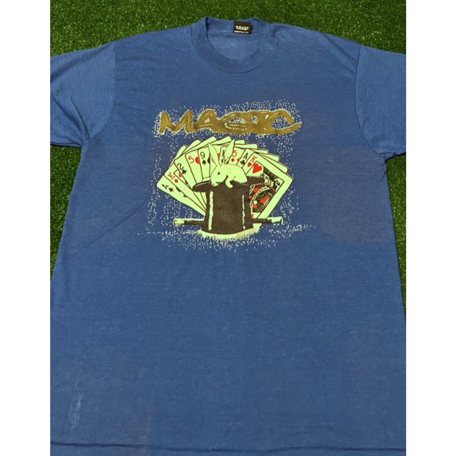 Vintage VINTAGE Orlando Magic VTG Shirt Hat 80s 90s Magic Rabbit Blue Mens Large T-Shirt Size US L / EU 52-54 / 3 - 4 Thumbnail
