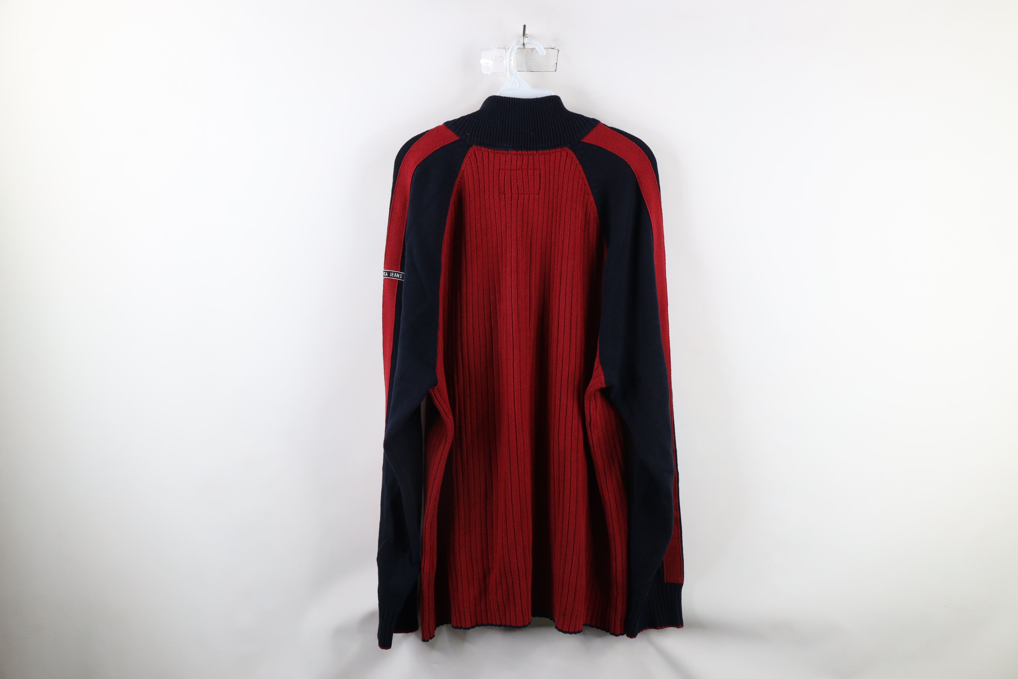 Nautica × Vintage Vintage 90s Nautica Ribbed Knit Half Zip Pullover Sweater Size US XL / EU 56 / 4 - 8 Thumbnail