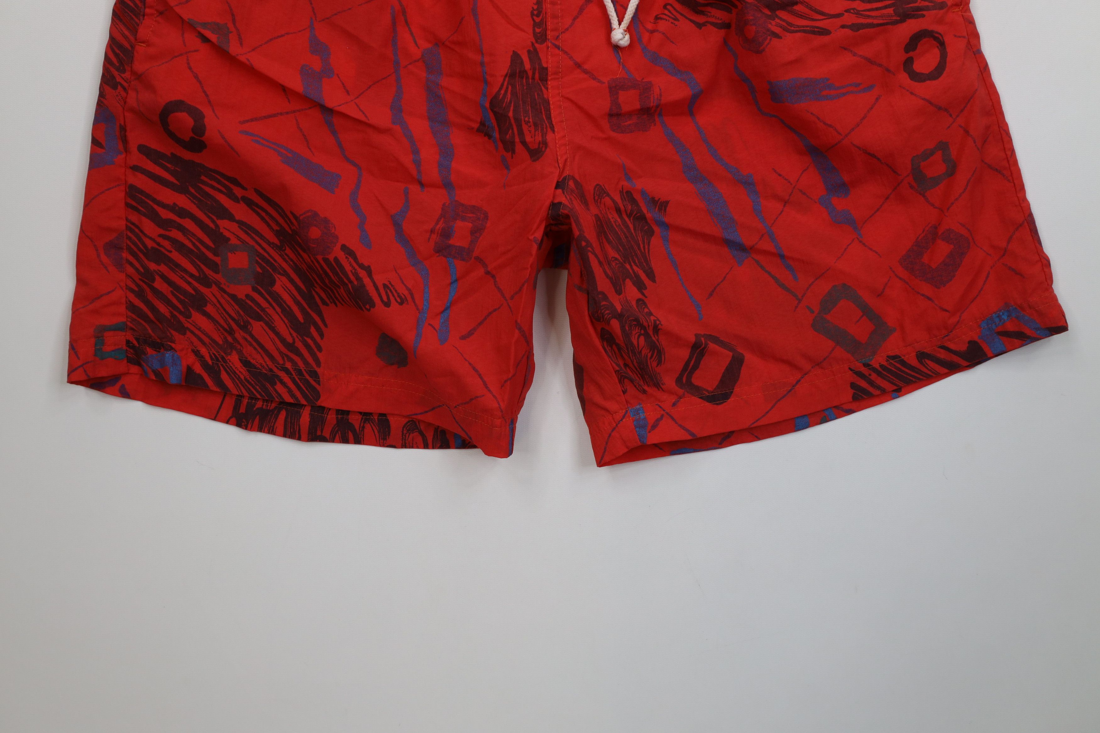 Vintage Vintage 90s Streetwear Lined Surfing Shorts Trunks Red Size US 34 / EU 50 - 4 Thumbnail