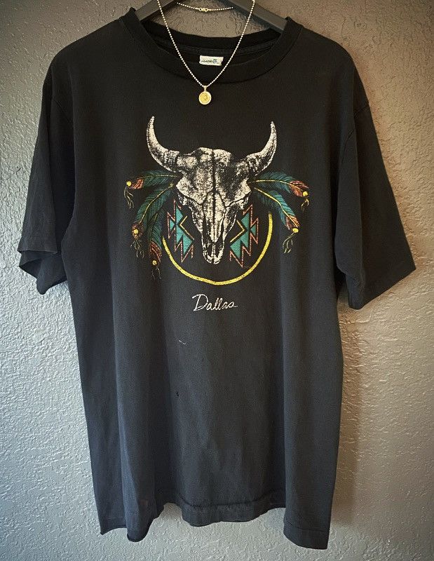 image of True Vintage “Native Skull” Tee in Black, Men's (Size XL)