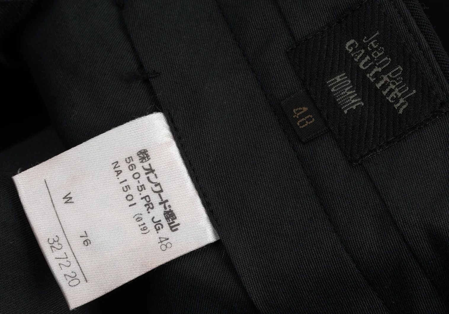 Jean Paul Gaultier Wool Gabardine Tack Straight Pants in Black 48 Size US 32 / EU 48 - 12 Thumbnail