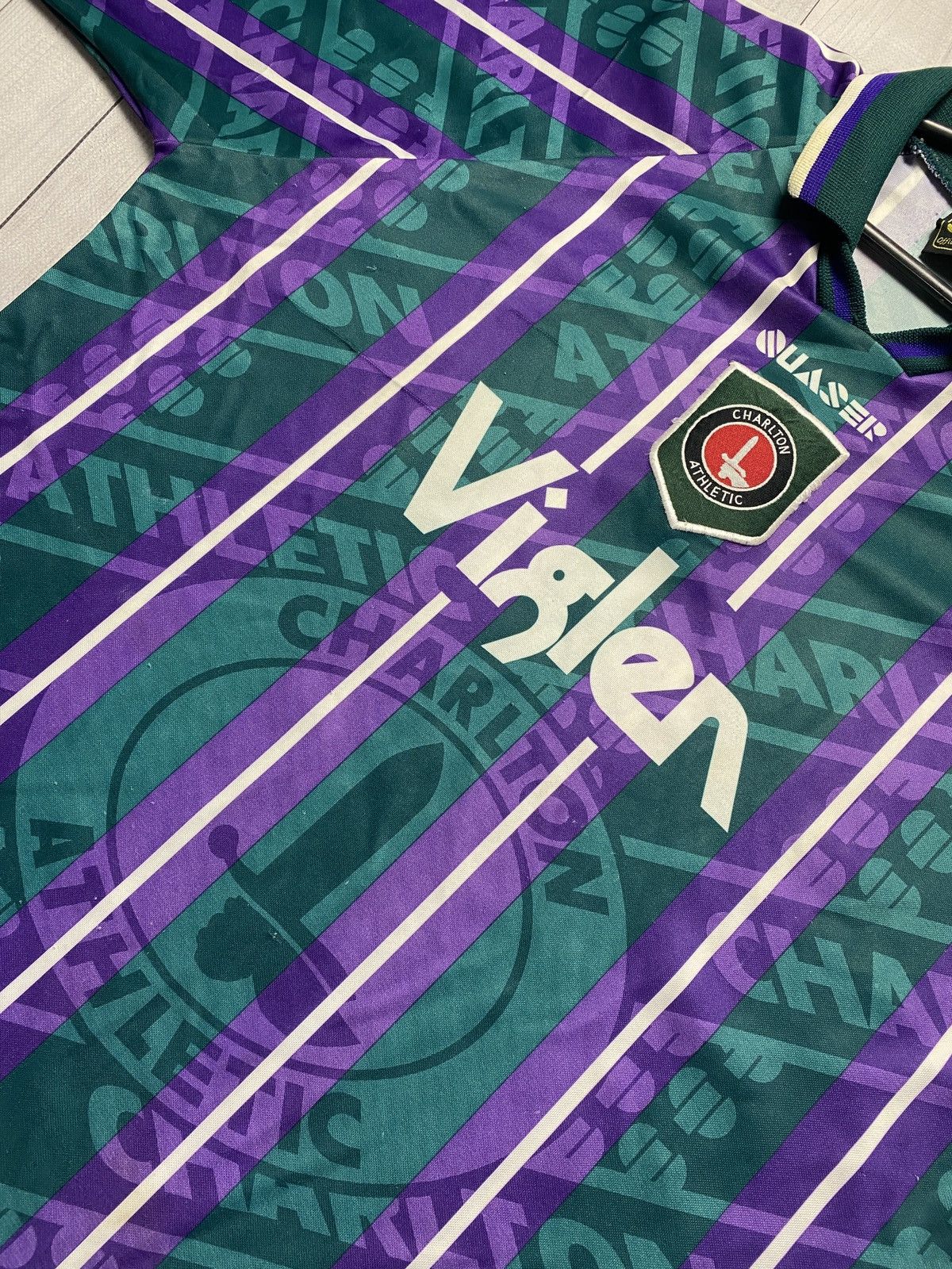 Other Vintage Charlton Athletic soccer polo jersey away S/M rare Size US M / EU 48-50 / 2 - 2 Thumbnail